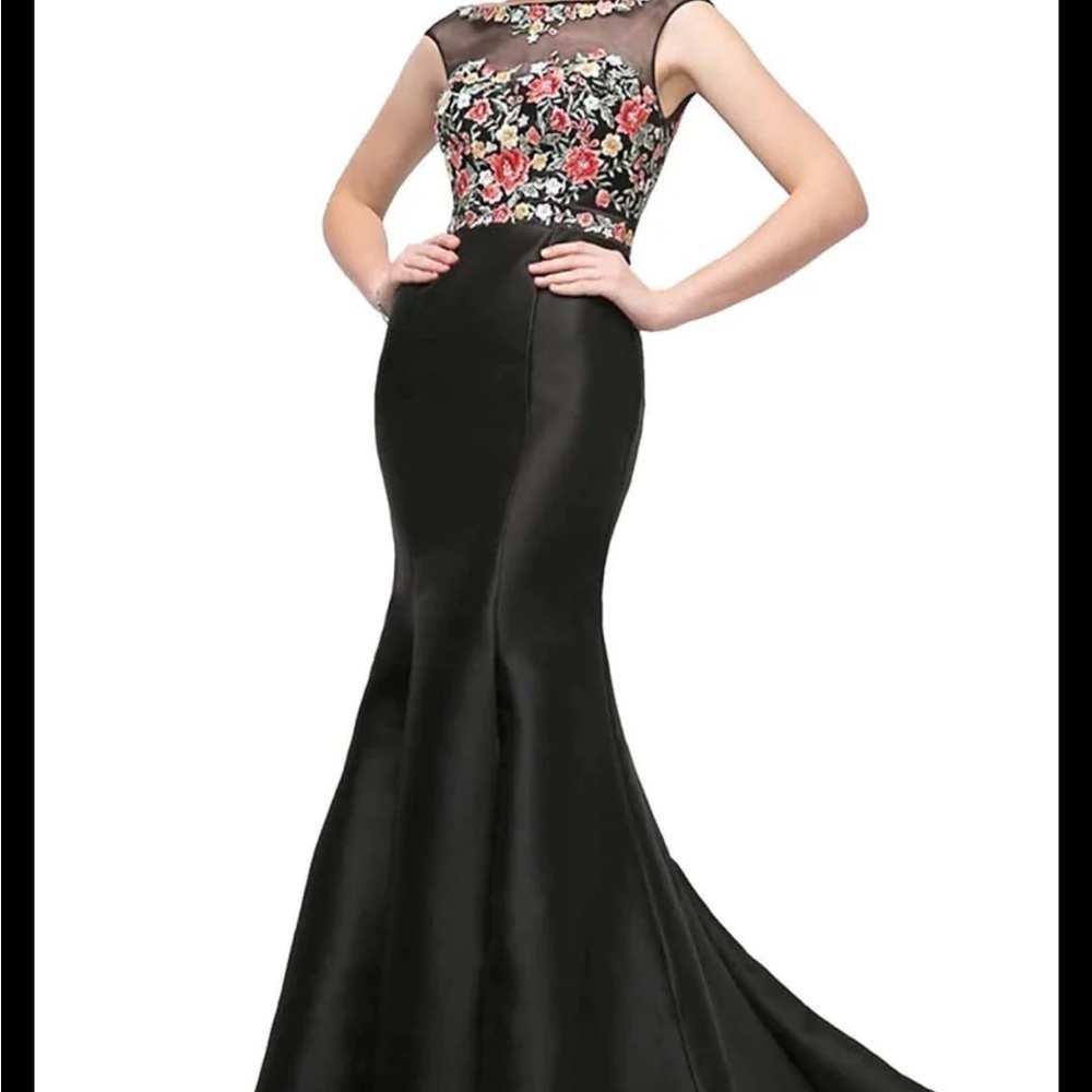 Embroidered Floral Gown By Foryoudress